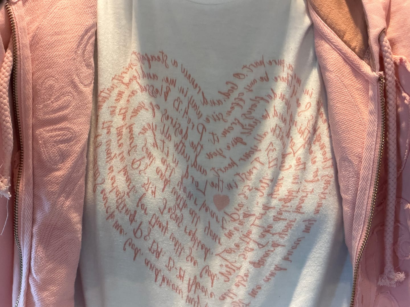 Customer photo review of Scripture Heart T-Shirt