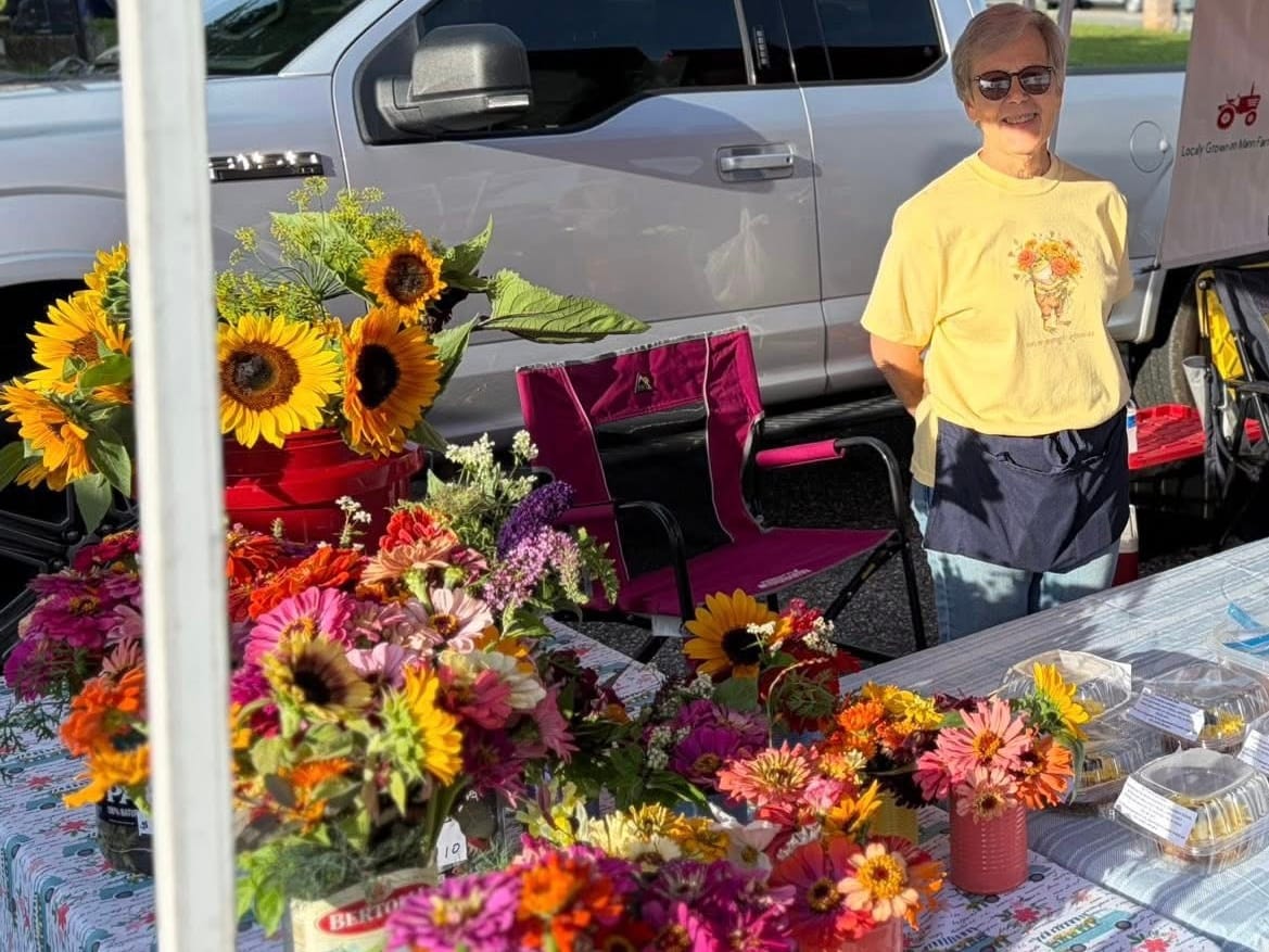 Customer photo review of Never Enough Zinnias T-Shirt