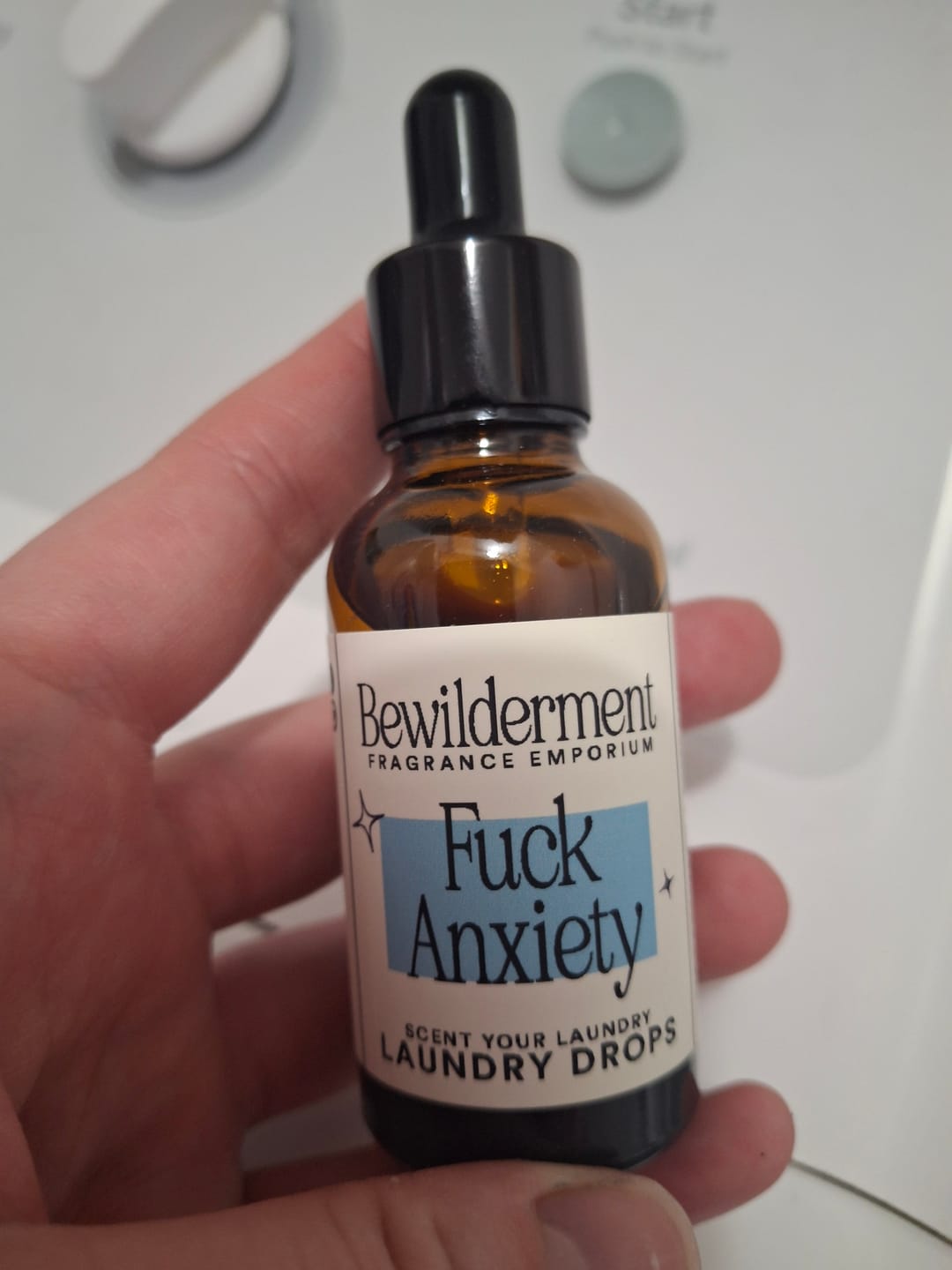 Customer photo review of Fuck Anxiety Laundry Drops