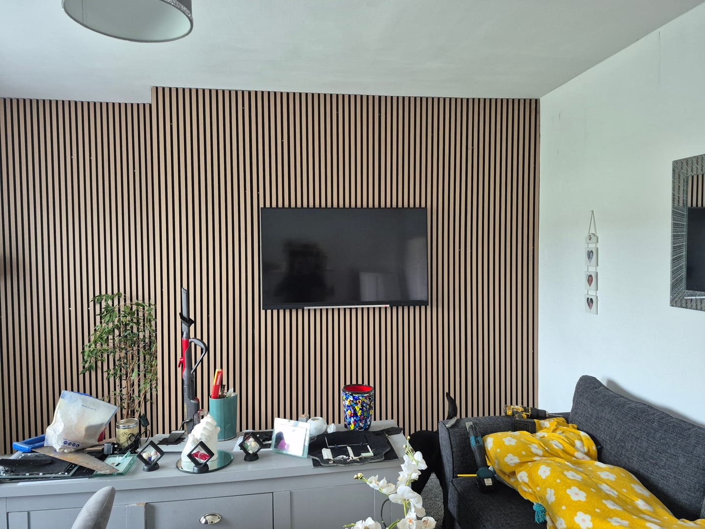 Customer photo review of Premium Acoustic Wall Panels - Natural Oak