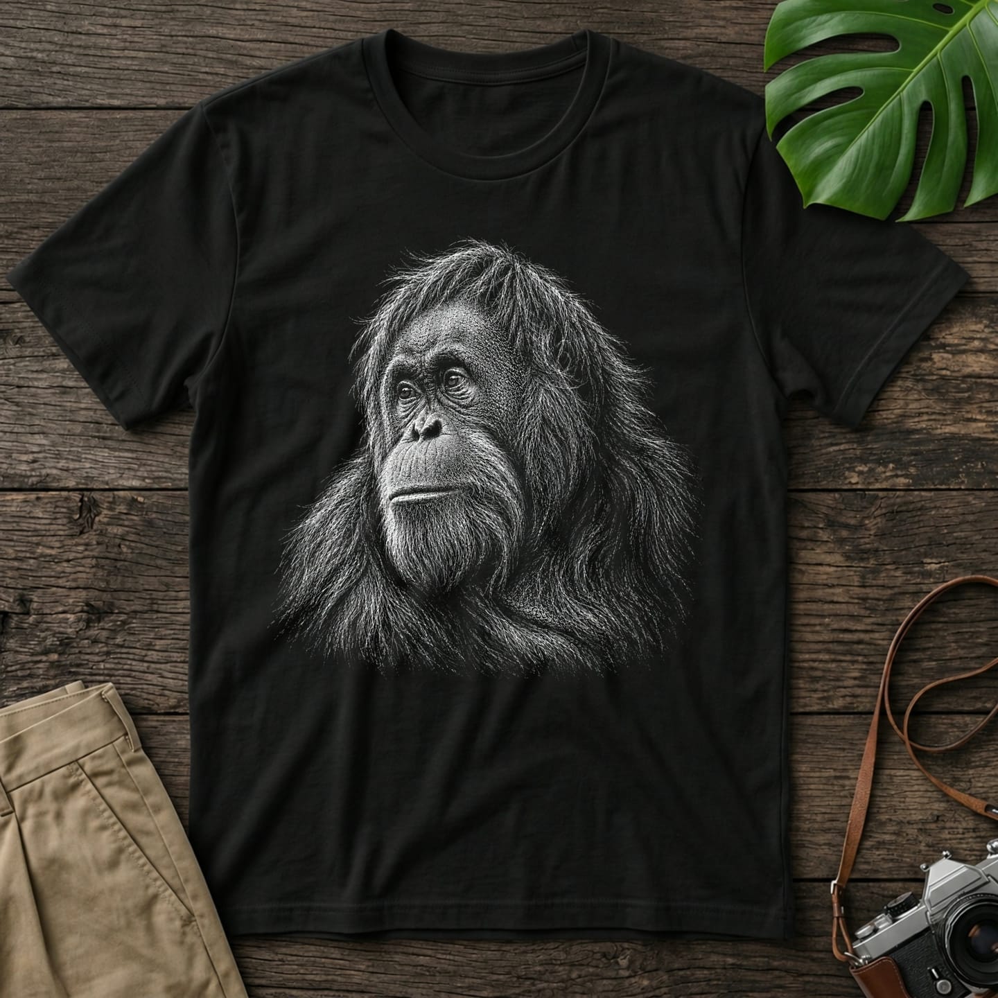 Customer photo review of Orangutan Sketch Organic T-Shirt