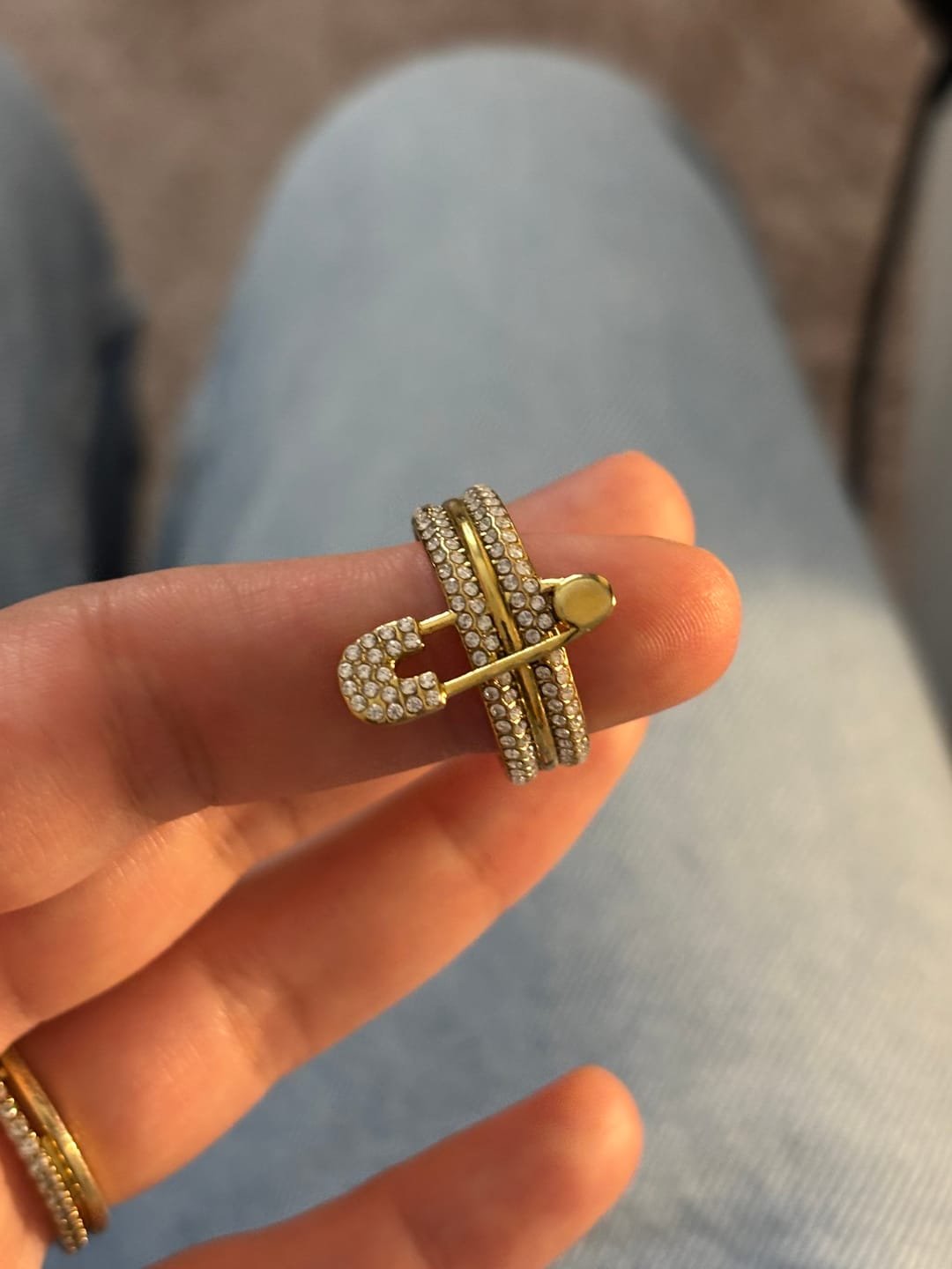 Customer photo review of Pave Flow Safety Ring 14K Vergoldung