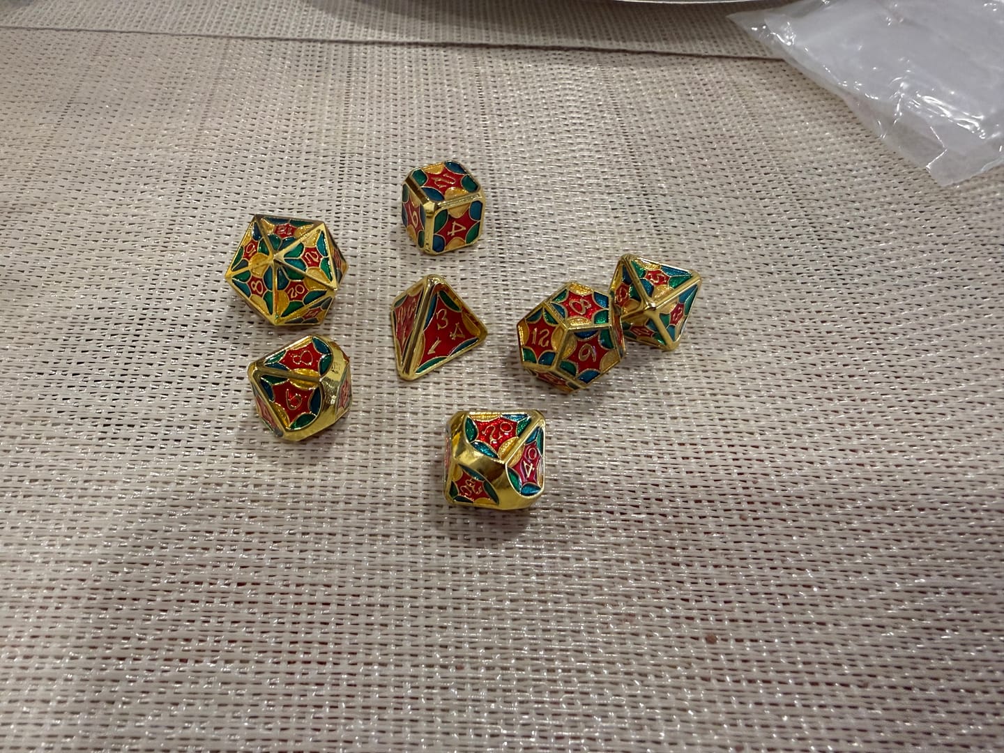 Customer photo review of Jester Chroma - Metal Dice Set
