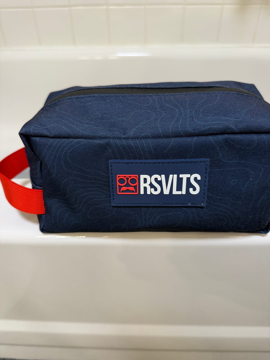 Customer photo review of Navy Topo – Travel Bag