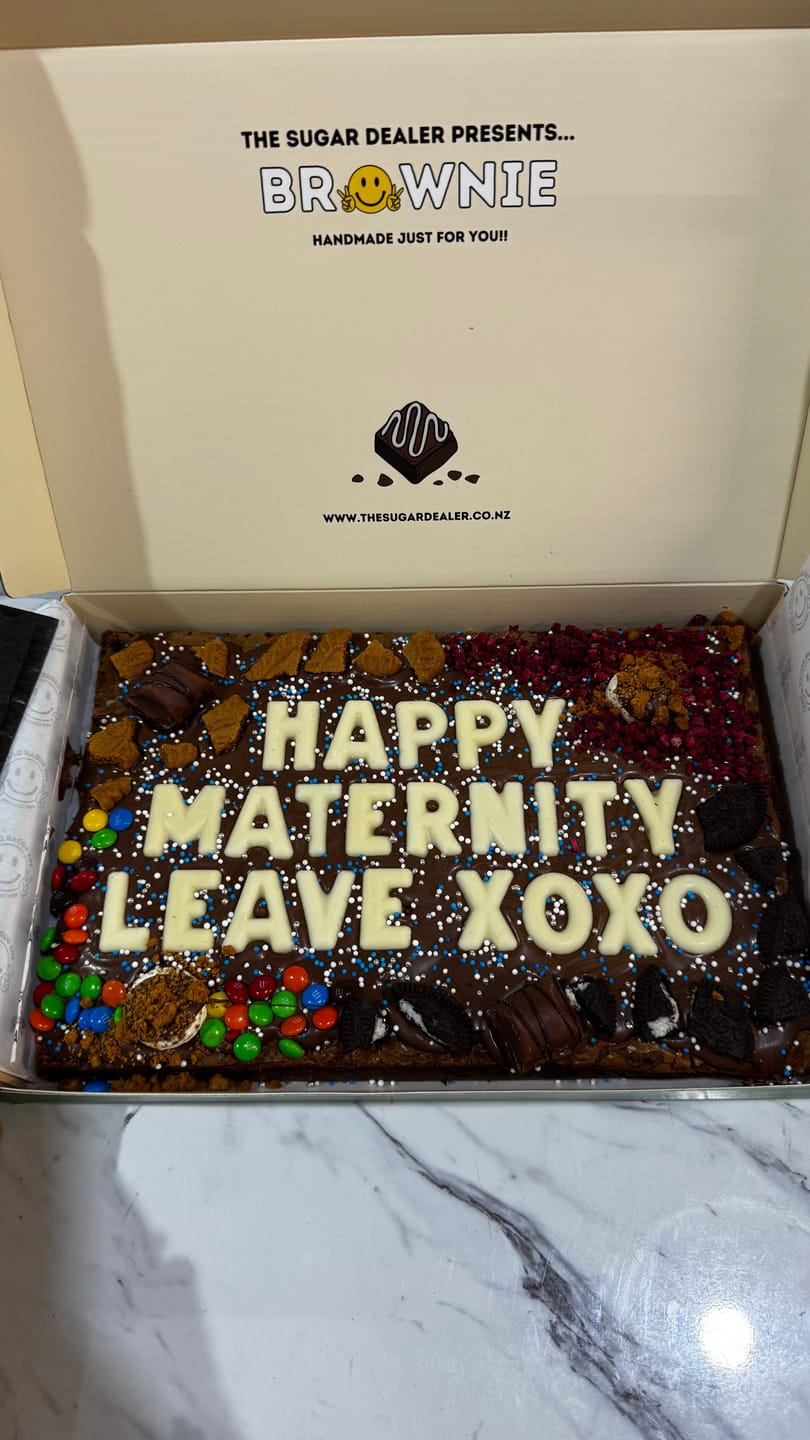 Customer photo review of Mega custom message loaded brownie