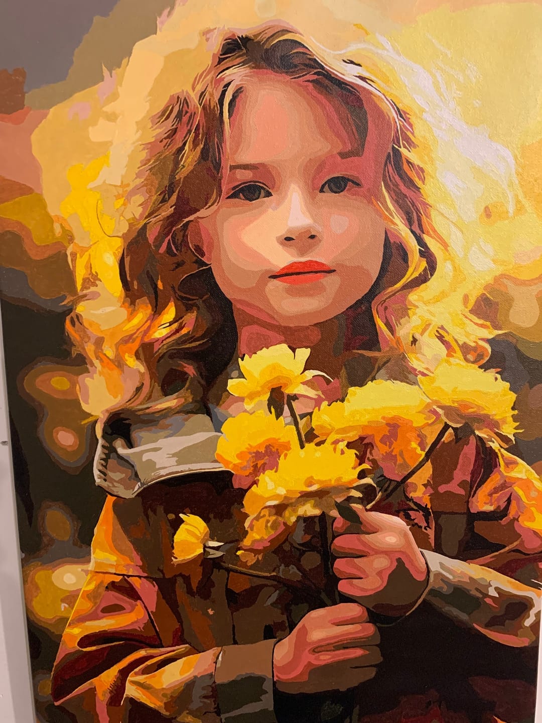 Customer photo review of Custom Paint By Numbers - Personalized Portraits Art