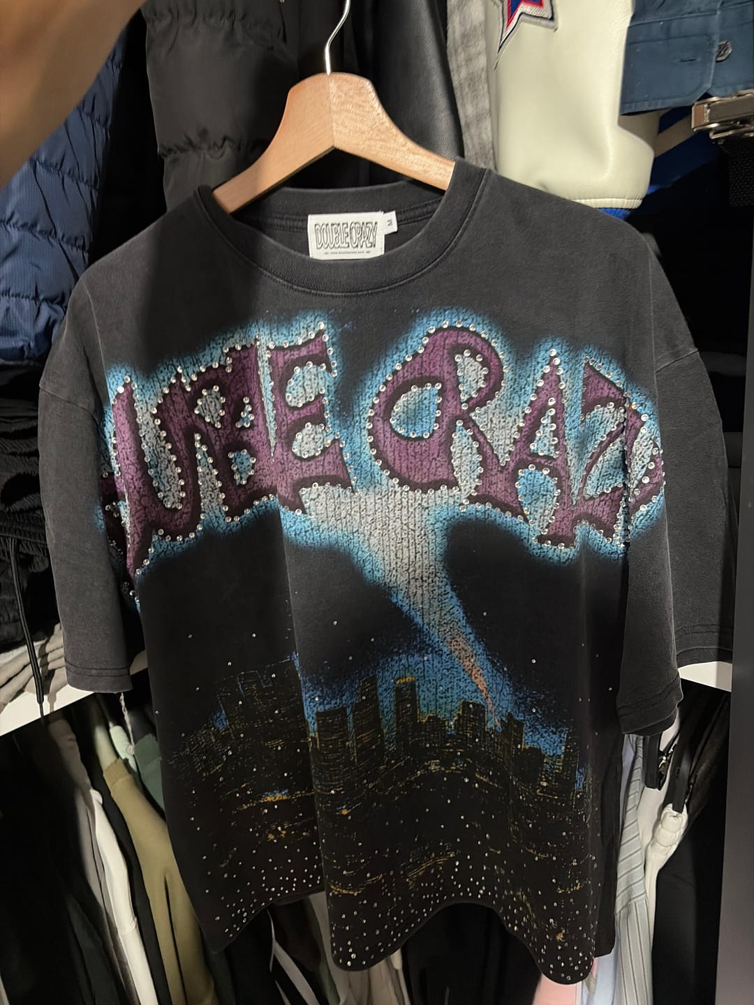 Customer photo review of Boxy L.A. Skyline Iced Out Tee-435
