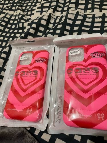 Customer photo review of Love Is Love Puffer Case