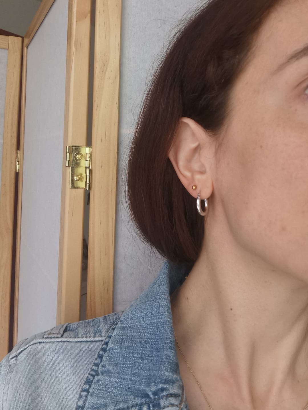 Customer photo review of Simple Dot Piercing | Titan