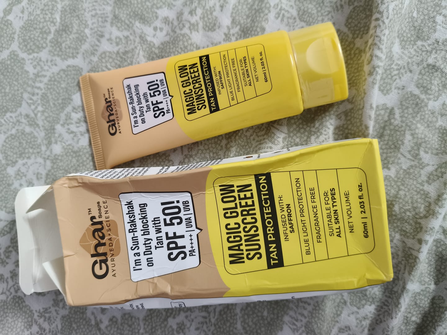 Customer photo review of Magic Sunscreen with SPF 50+ & PA++++