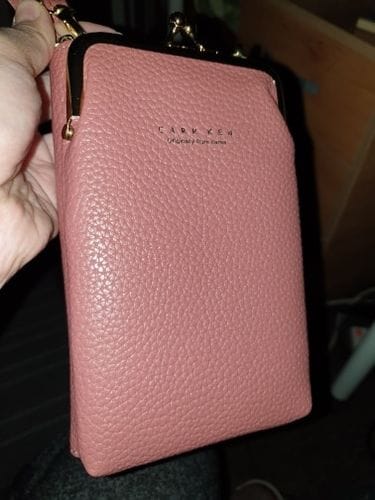 Customer photo review of Leather Phone Purse