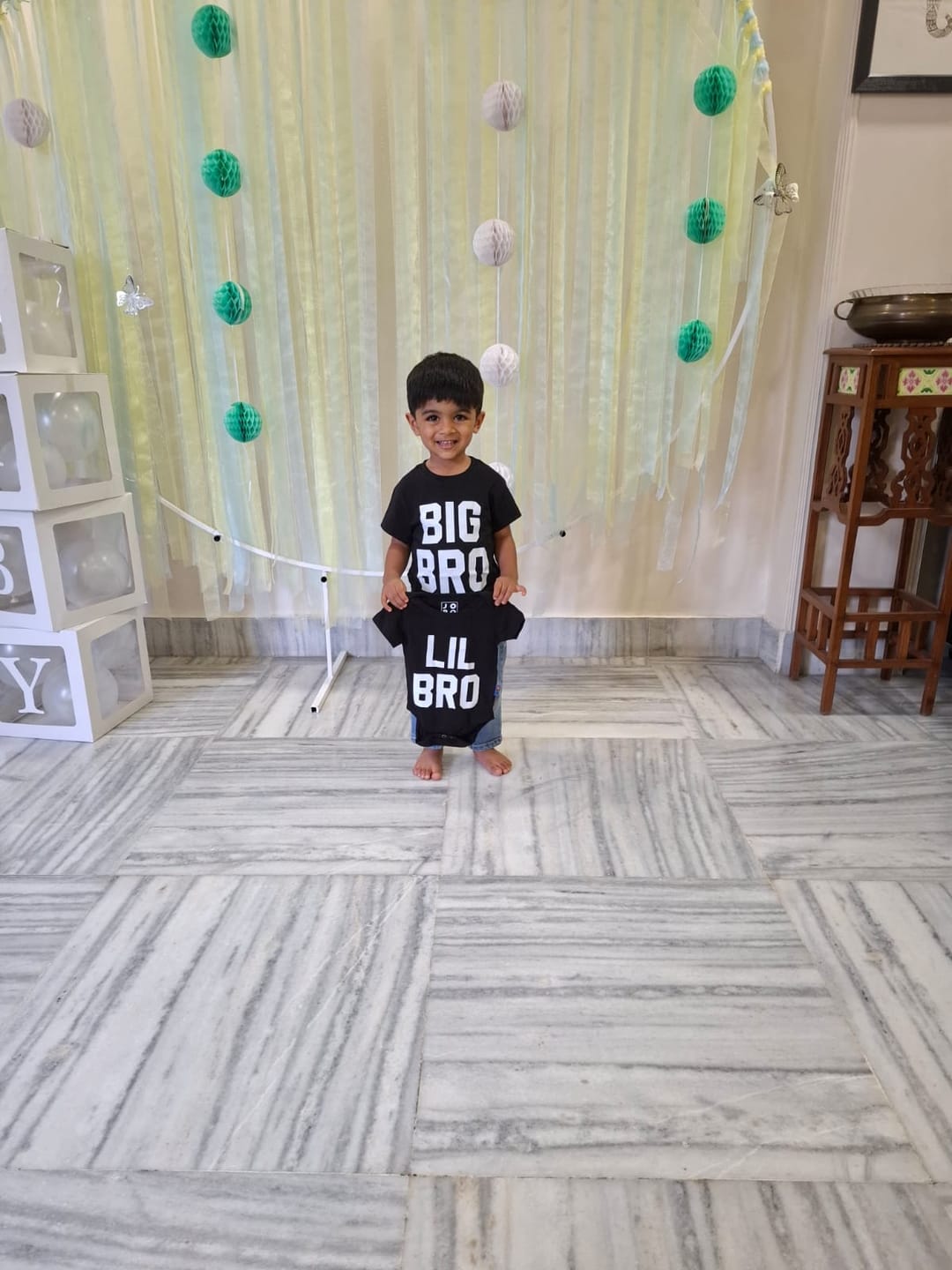 Customer photo review of Big Bro Little Bro Tees – Rakshabandhan Gift for Brothers 2025