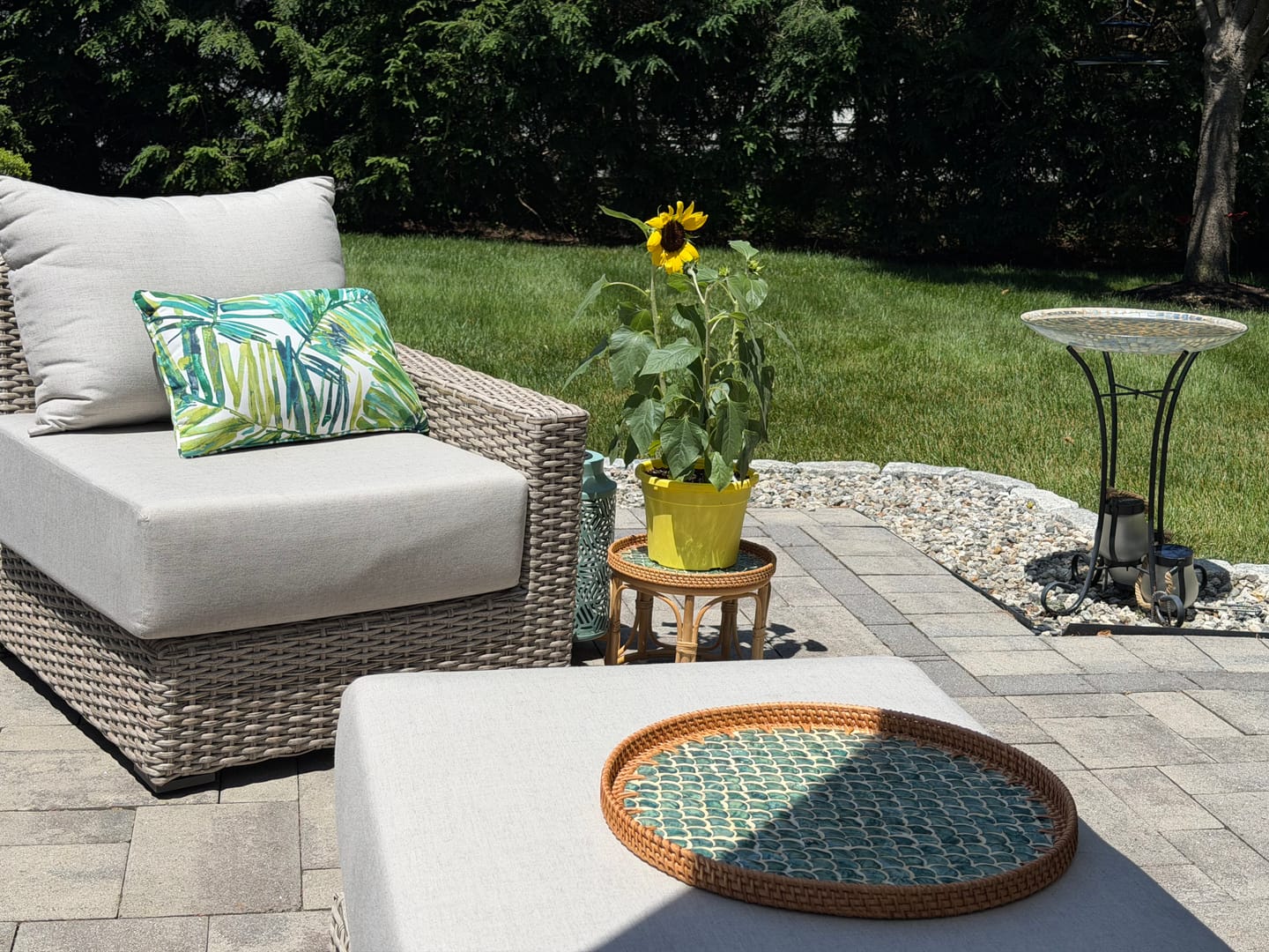 Customer photo review of Sirena Large Rattan Tray