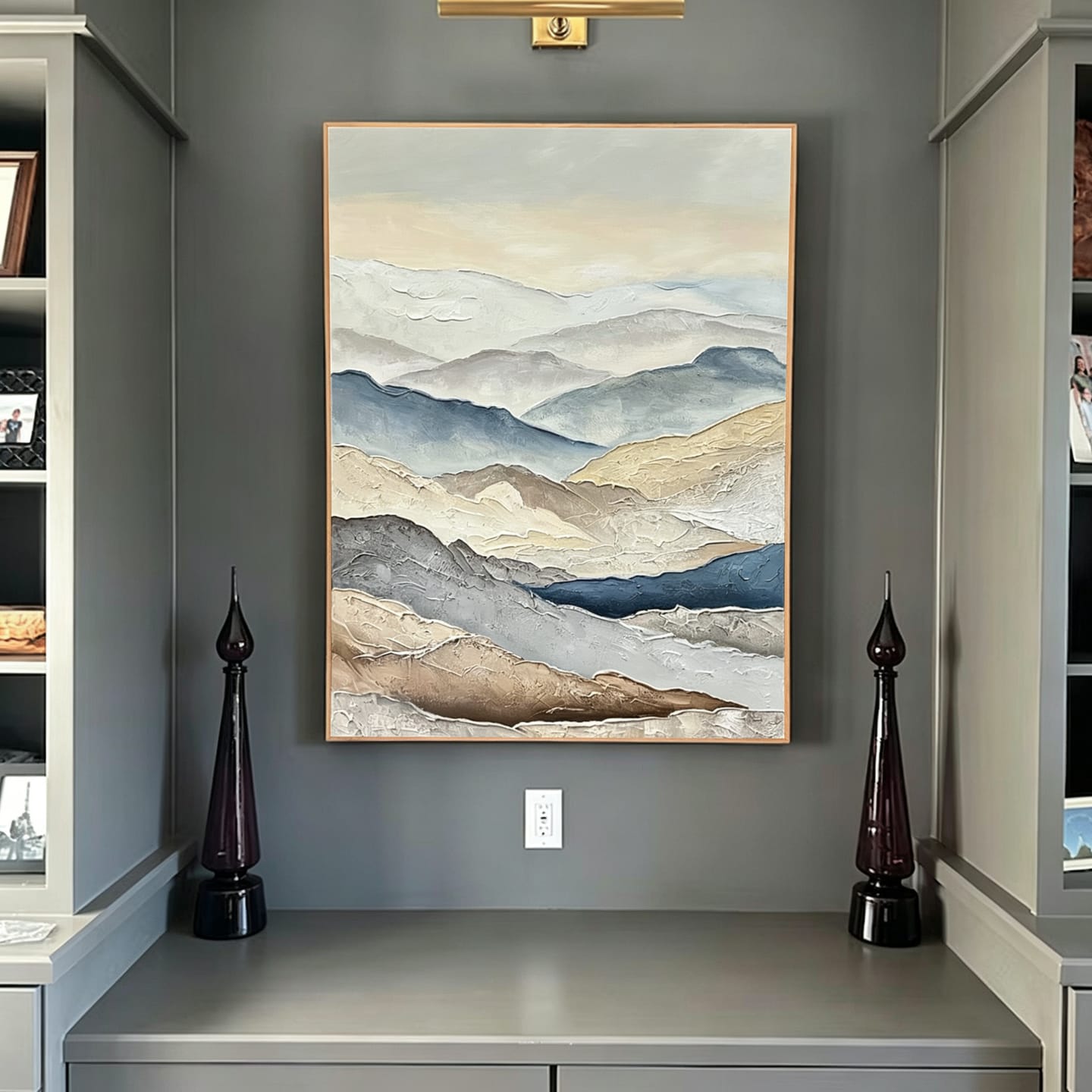 Customer photo review of Minimalist Mountain Texture Canvas # MM409