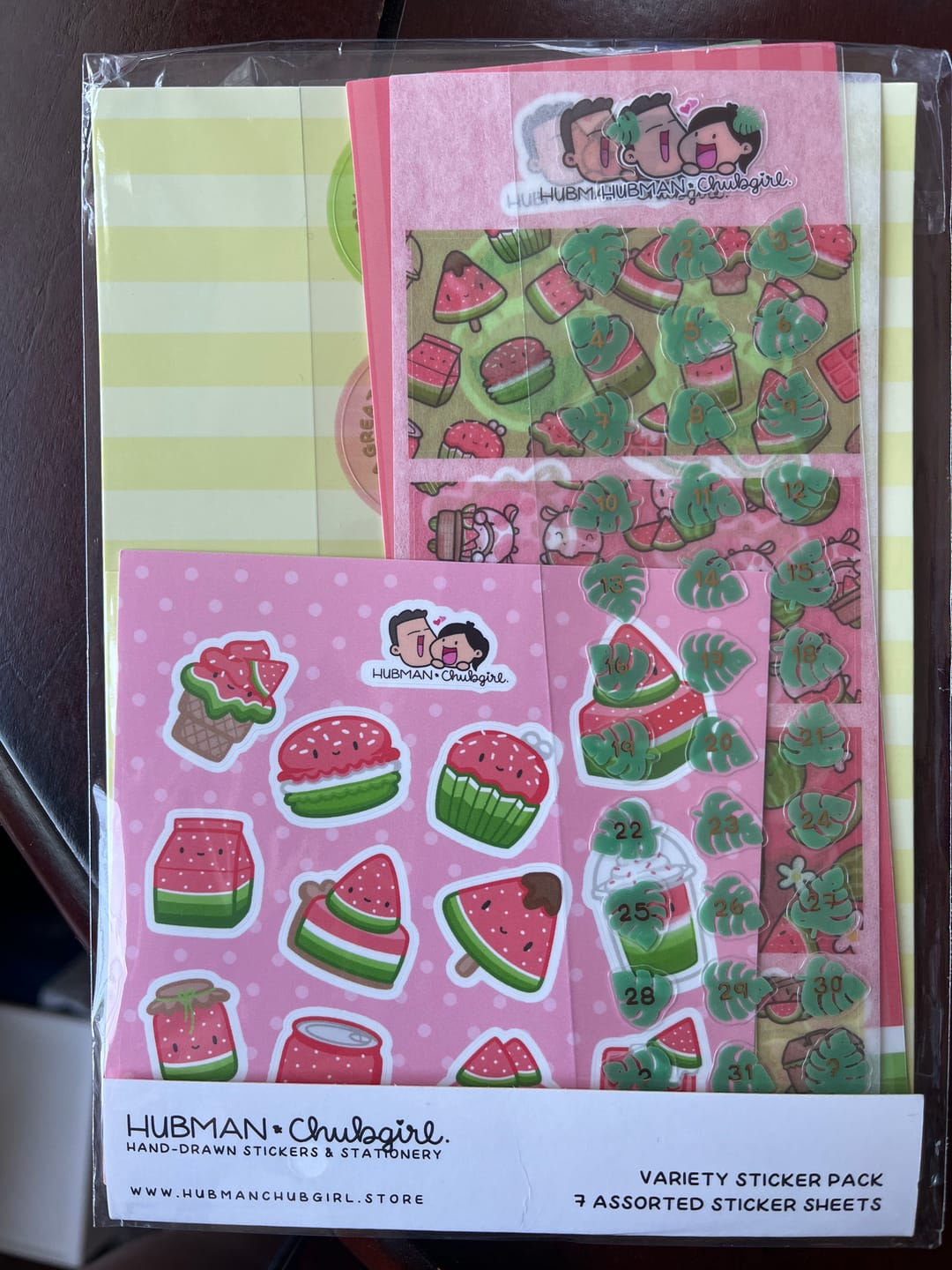 Customer photo review of Summer Watermelons Variety Sticker Pack