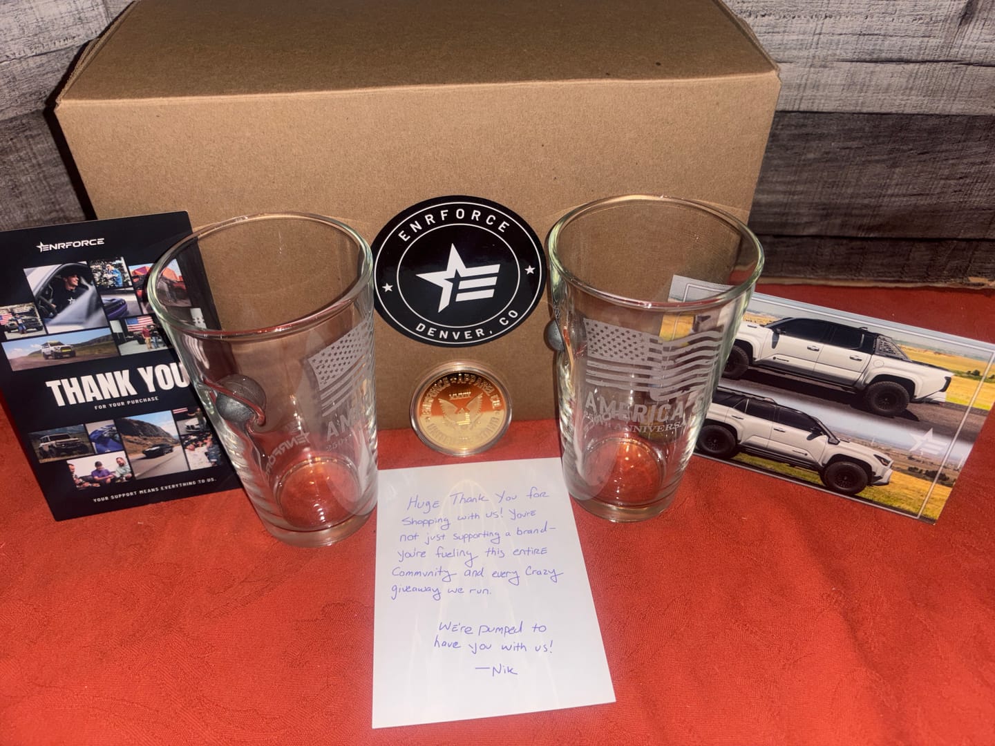 Customer photo review of America's 250 Pint Glass Set