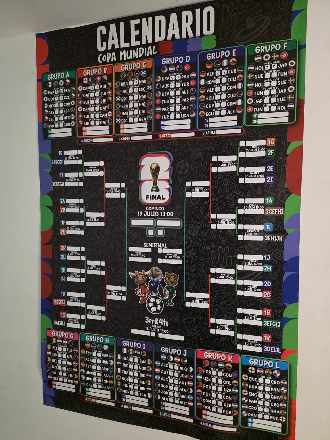 Customer photo review of Calendario Mundial 2026