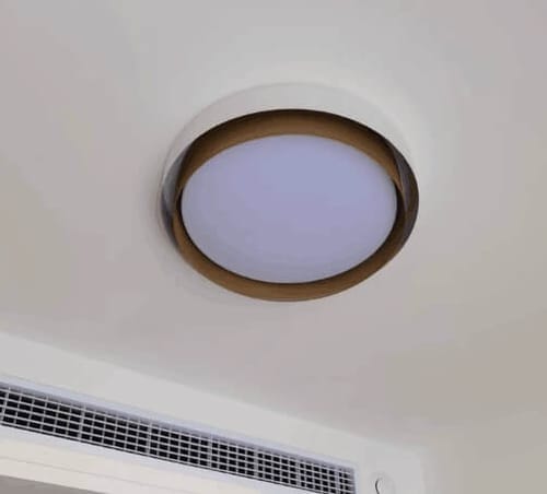 Customer photo review of LED Modern  Dual-Color Circular Round Hollow Flush Mount Ceiling Light