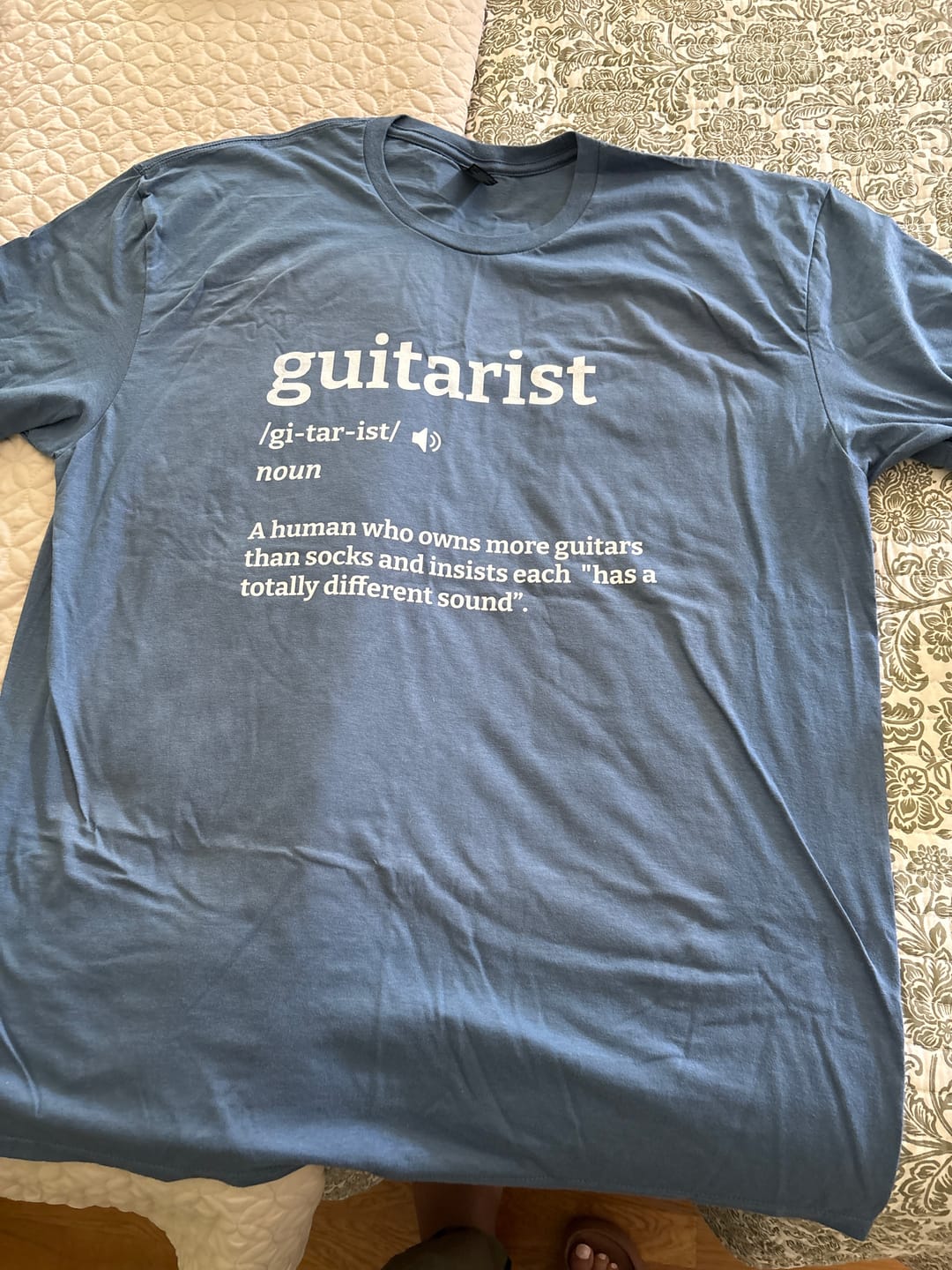 Customer photo review of Guitarist Definition Tee