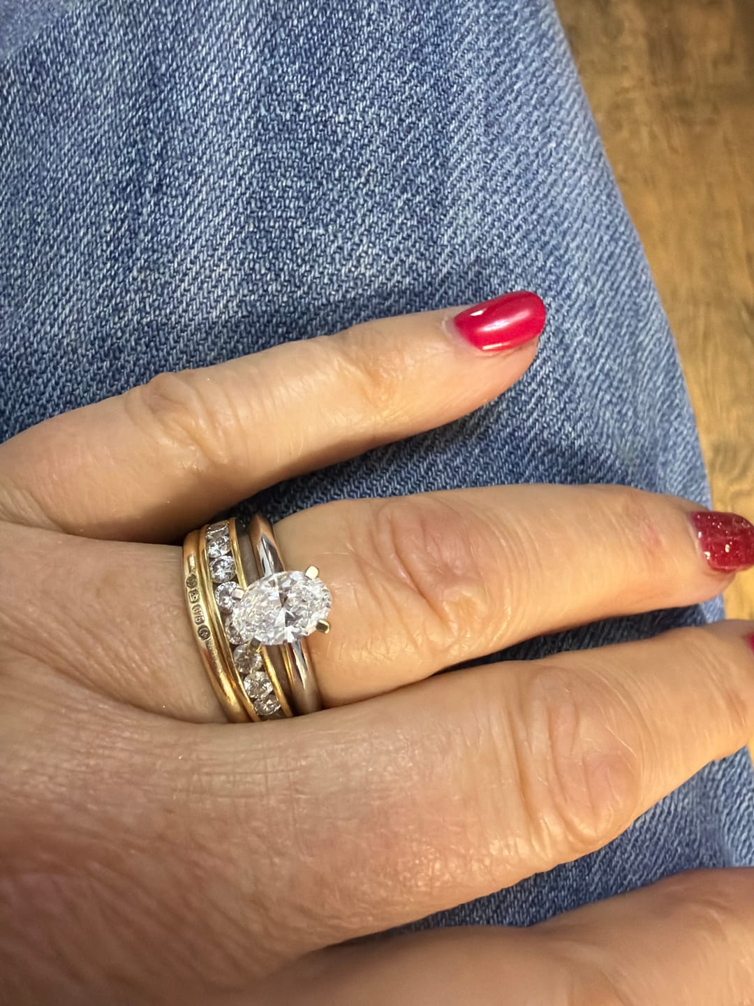 Customer photo review of Versa 1Ct Solitaire Lab Grown Diamond Ring in Silver