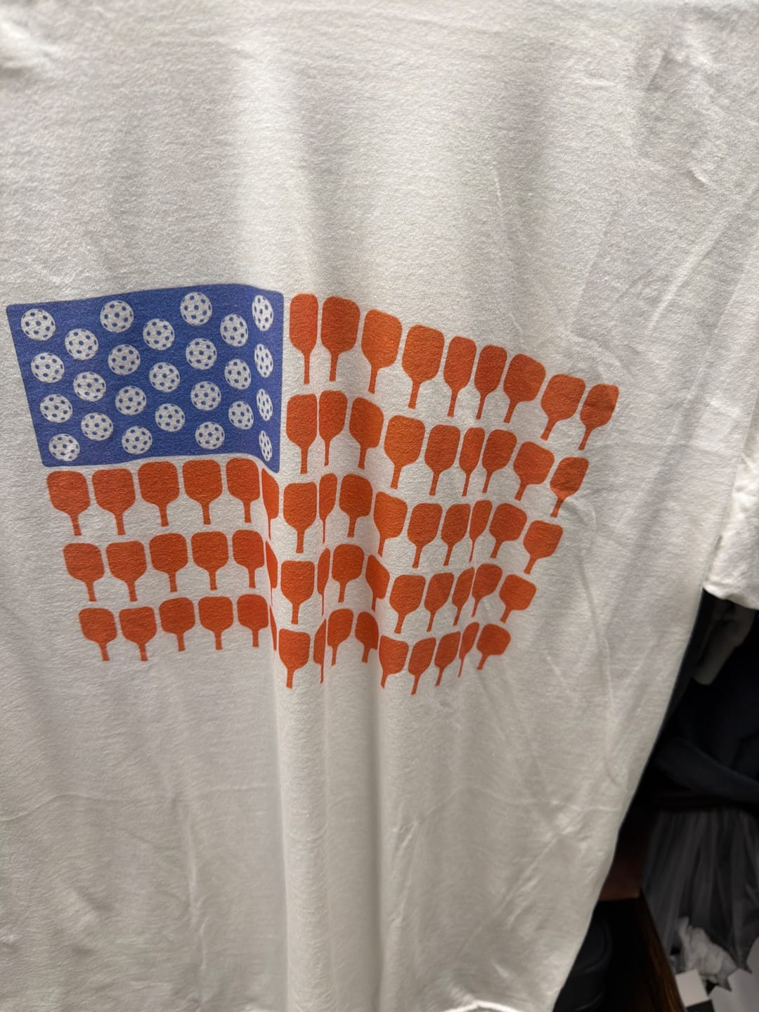 Customer photo review of American Pickleball Flag T-Shirt