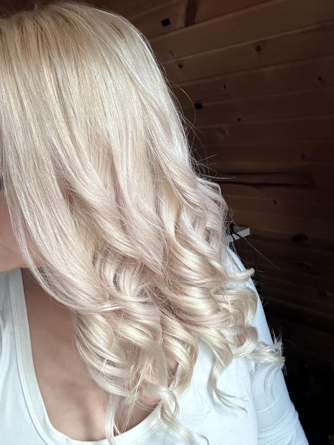 Customer photo review of Best Virgin Machine Hair Weft Brazilian 100% Human Hair Sew In Bundles Platinum Blonde (#60)