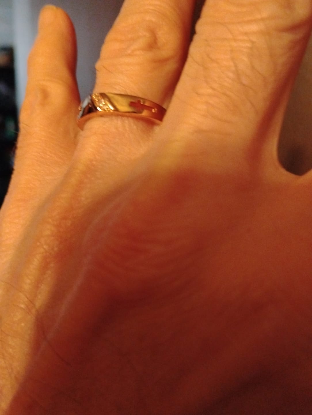 Customer photo review of Christianartworkshop Stackable Cross Band Ring Set: Timeless Symbol of Faith & Eternal Light