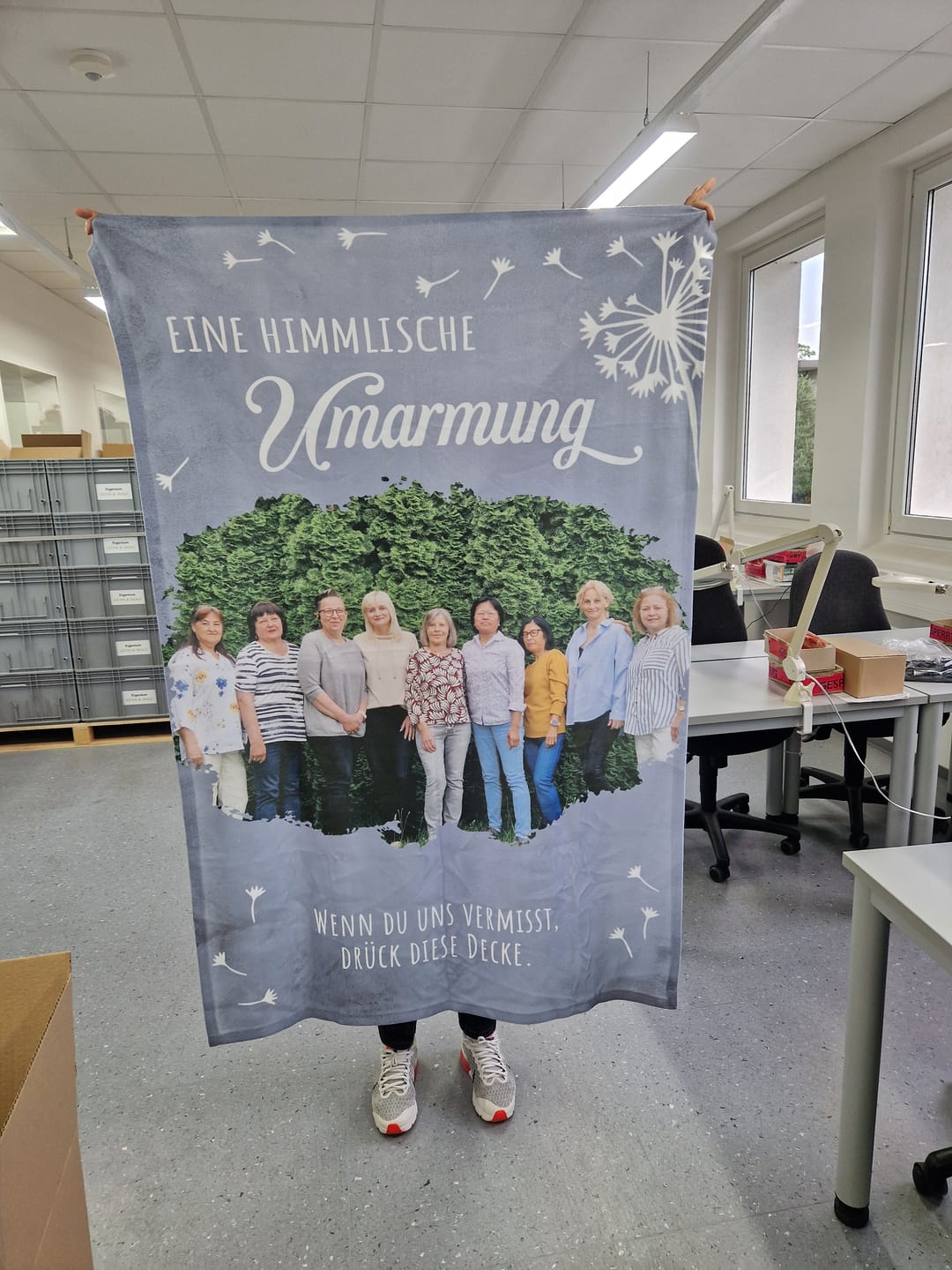 Customer photo review of Himmlische Umarmung - Personalisierte Decke für die Liebsten
