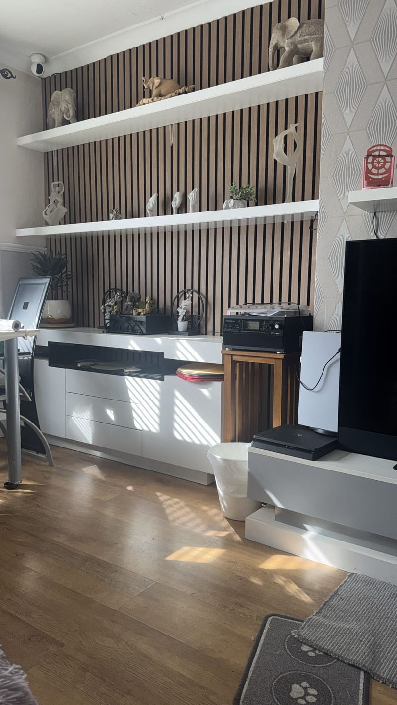 Customer photo review of Premium Acoustic Slatted Wall Panel (Multiple Colours)