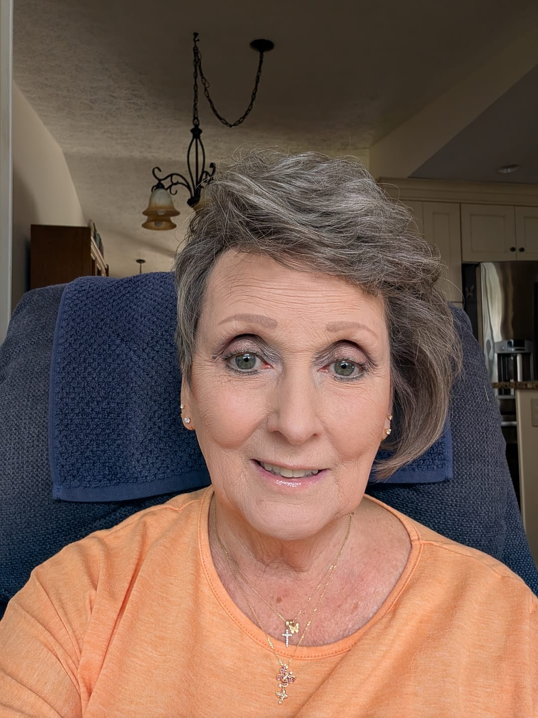 Customer photo review of Stay Close Moissanite Hoops