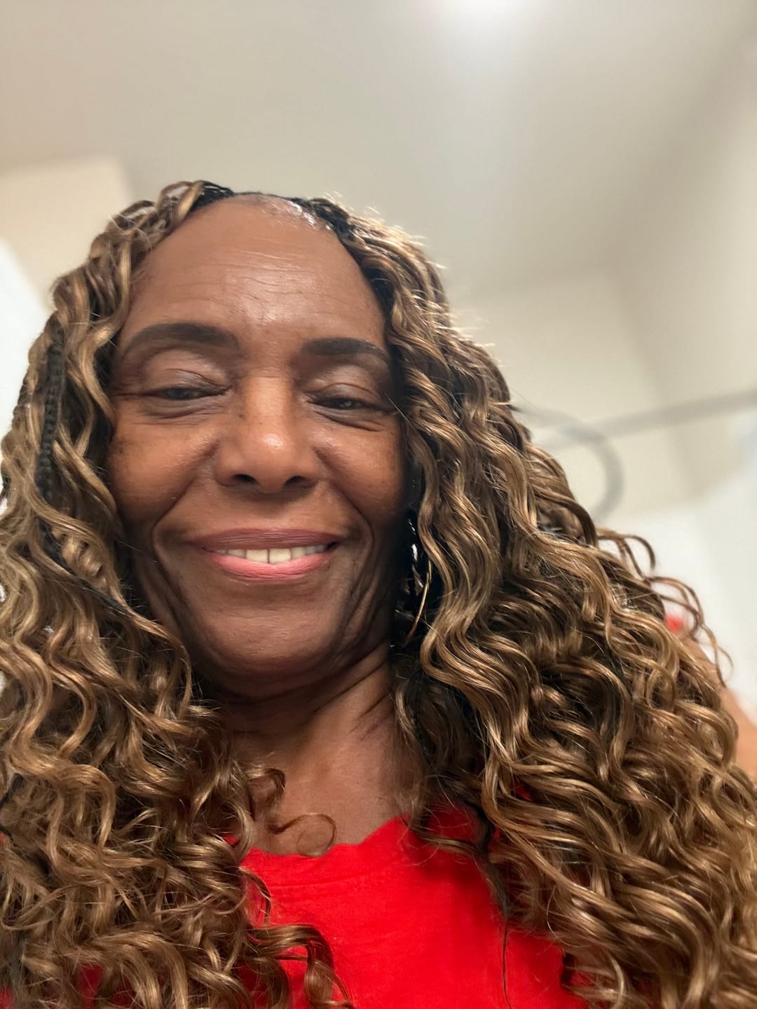 Customer photo review of #4/27/30 Mix Color Blend Loose Deep Wave Human Crochet Hair