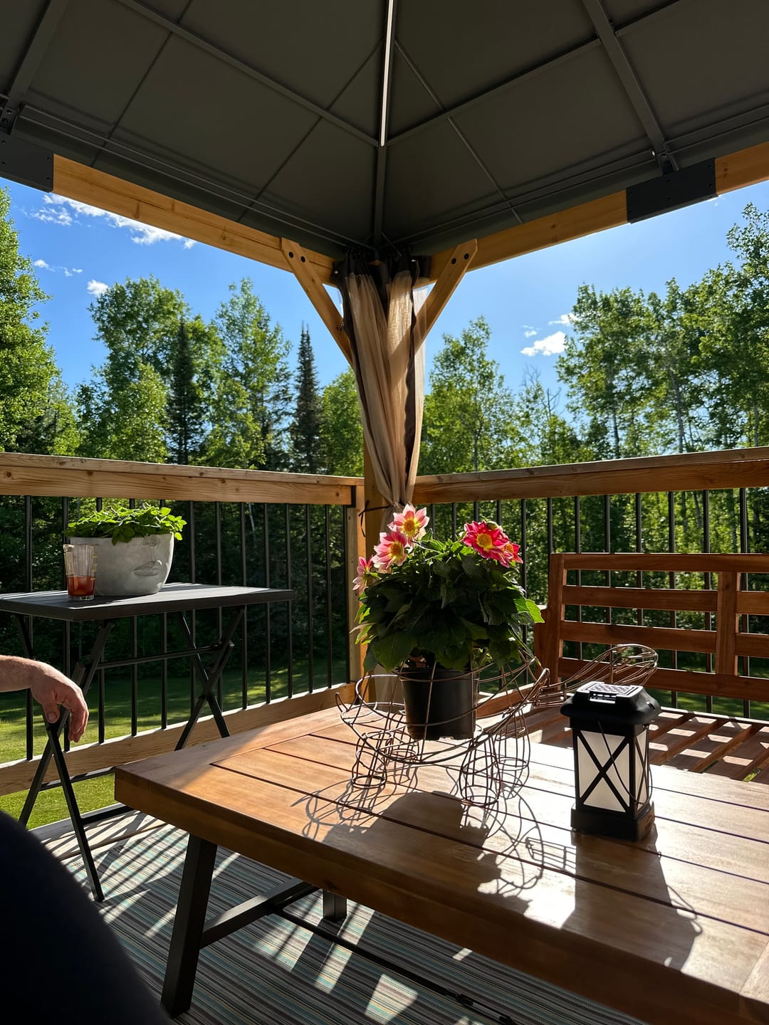 Customer photo review of SUNJOY Replacement Mosquito Netting for 11 ft. x 13 ft. Wood-Framed Gazebos
