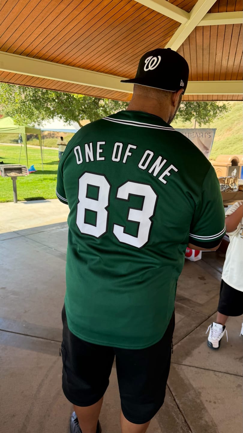 Customer photo review of Custom Green White-Black Classic Style Authentic Baseball Jersey