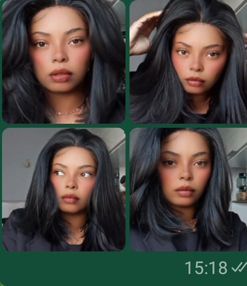 Customer photo review of Lace Front Tela HD Lovenna Preta - Repartição Livre 13x4