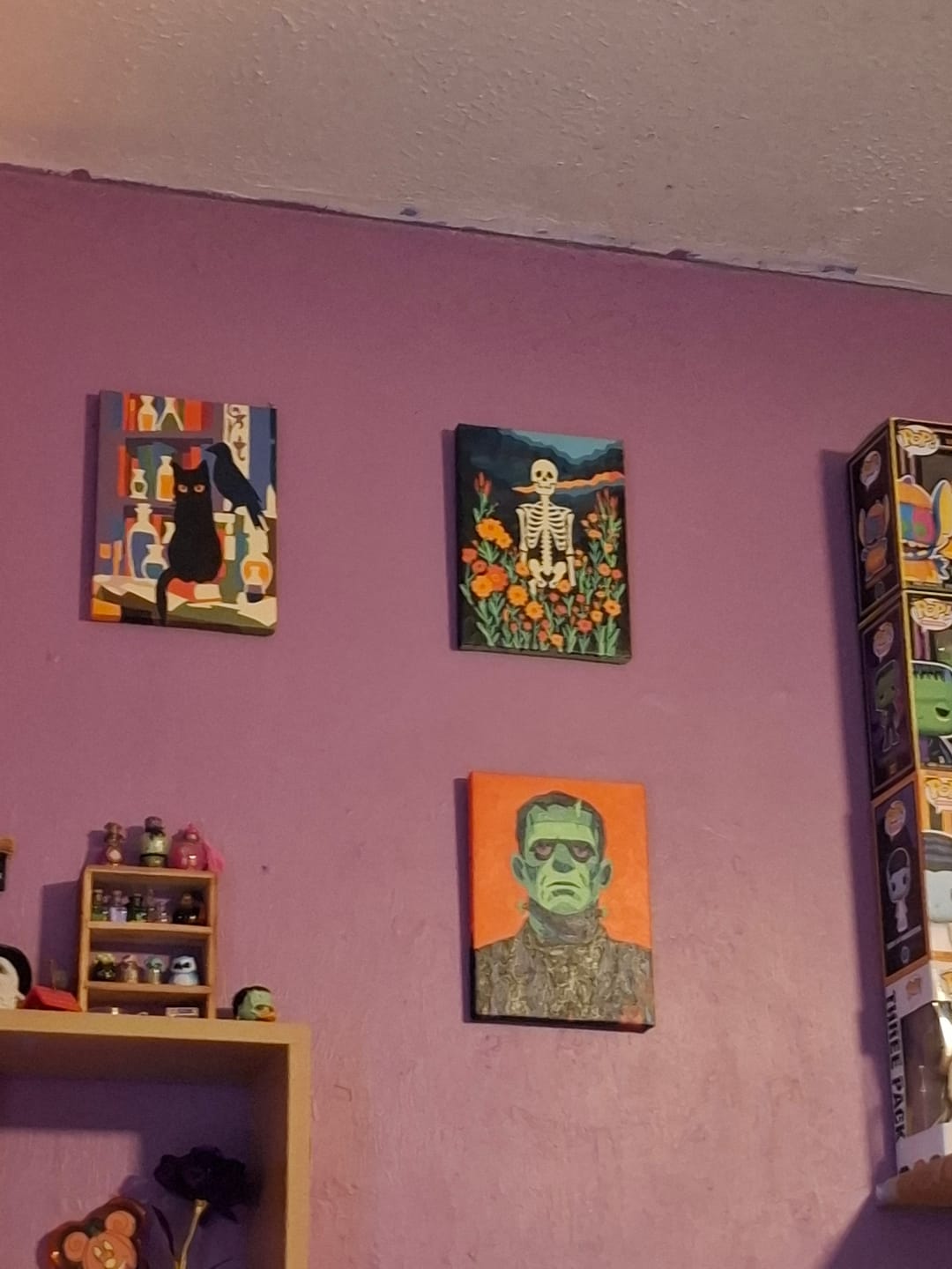 Customer photo review of 6 Mini Paintings - Halloween Night Set