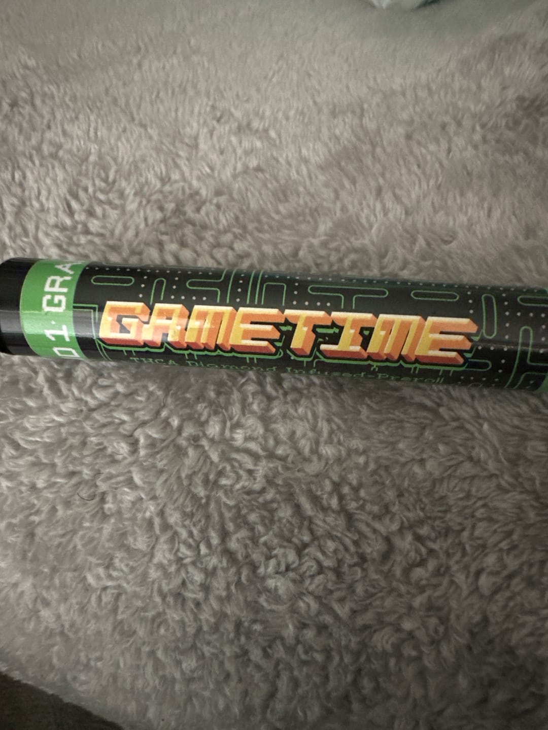 Customer photo review of Game Time Infused Preroll 1 Gram - Hybrid
