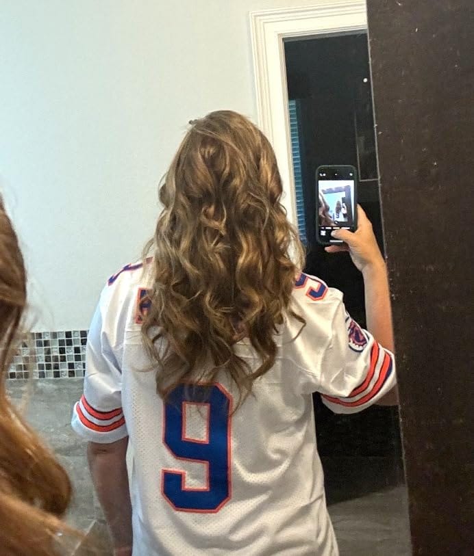 Customer photo review of Virgin Genius Weft Hair Extensions Balayage Brown #BM