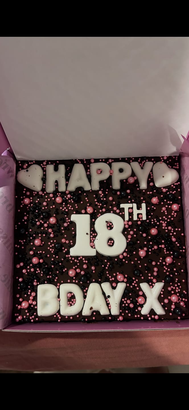 Customer photo review of Birthday Brownie · Mini