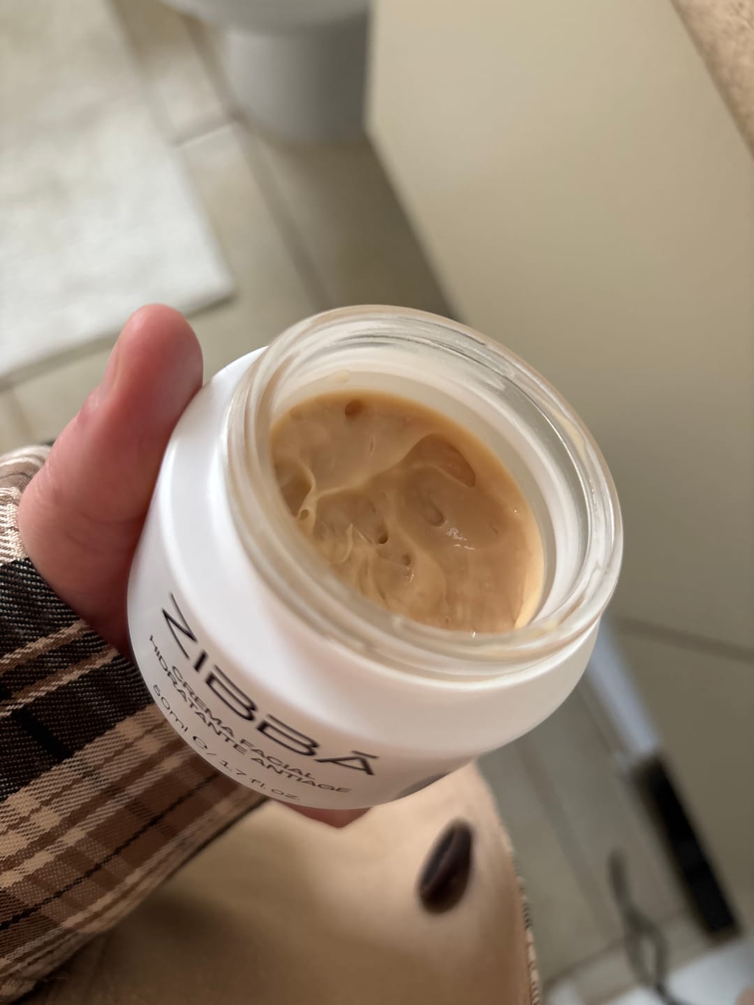 Customer photo review of Crema Facial Hidratante Antiage 50ml
