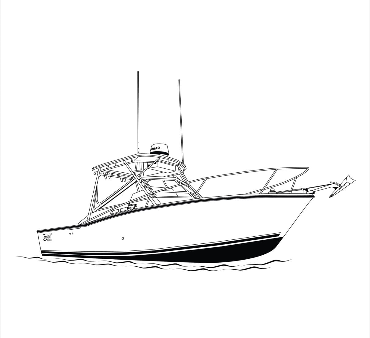 Customer photo review of Custom Digital Boat Artwork