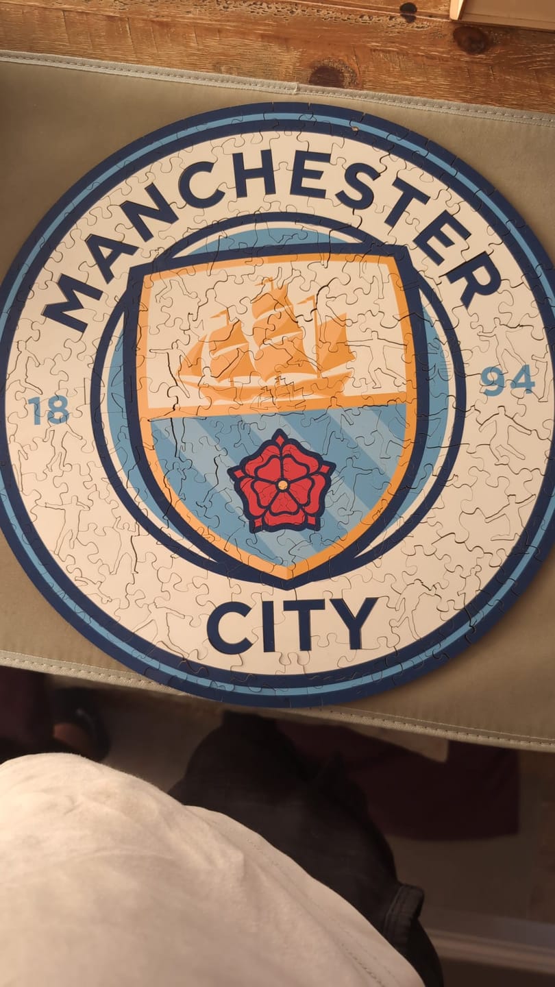 Customer photo review of Manchester City FC® Crest - Wooden Puzzle