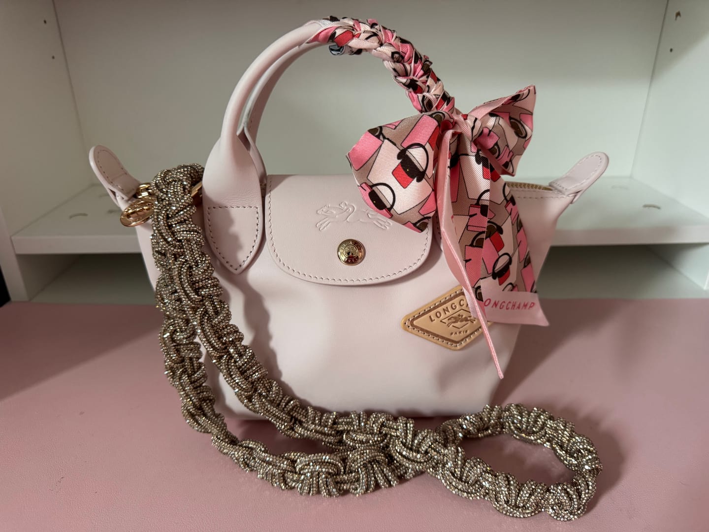 Customer photo review of PETITE CROWN STRAP - Crystal