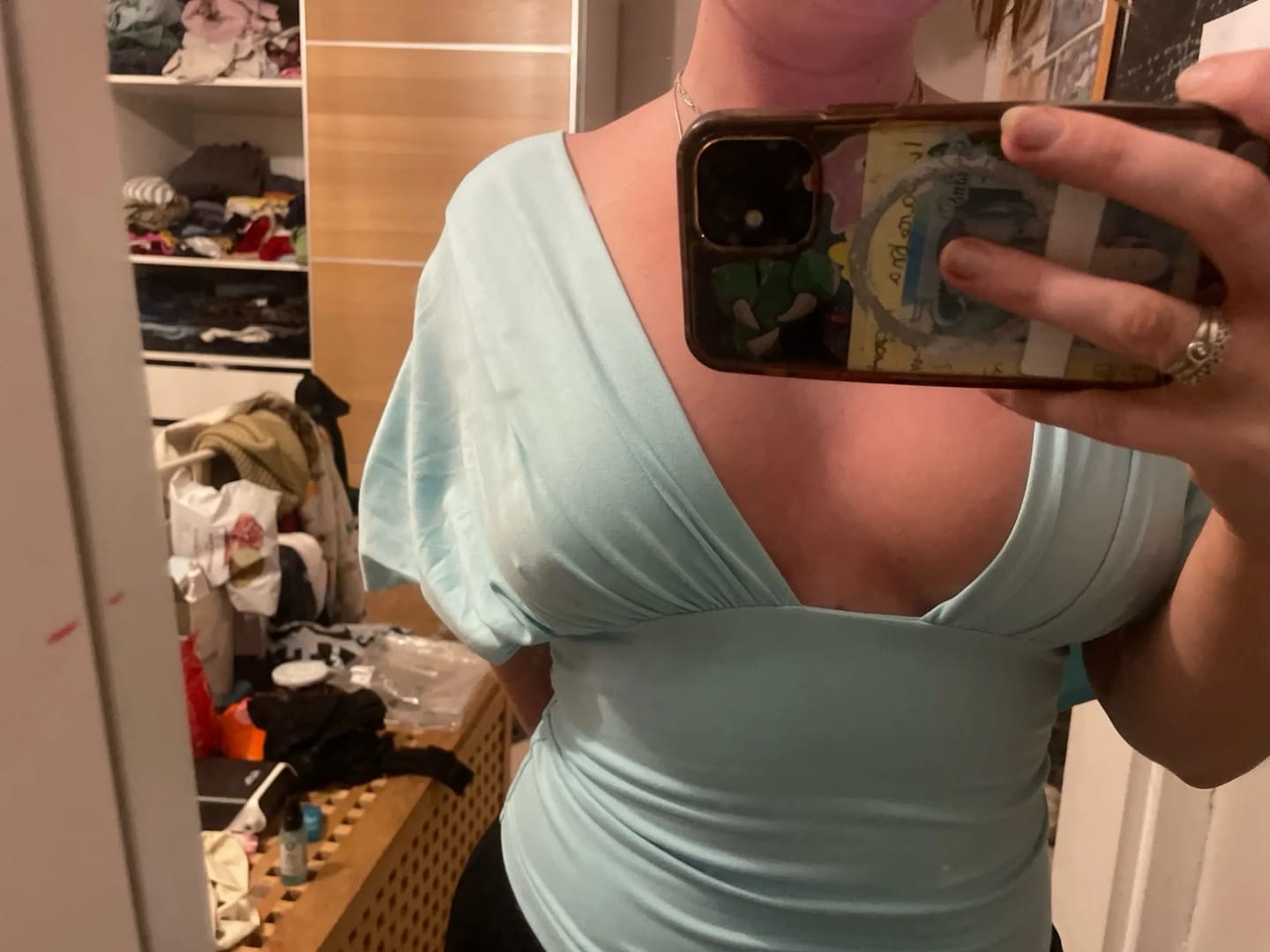 Customer photo review of Emiliana Lace-Up Crop Tank Top