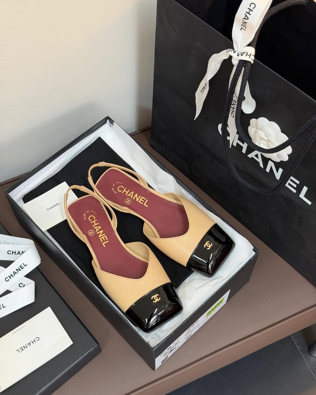 Customer photo review of Chanel 2026 Square Toe Slingback Leather
