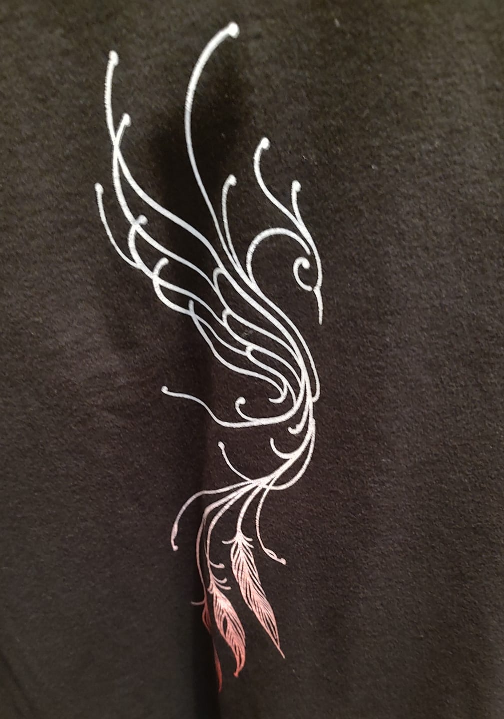 Customer photo review of Line Art Phoenix Tee
