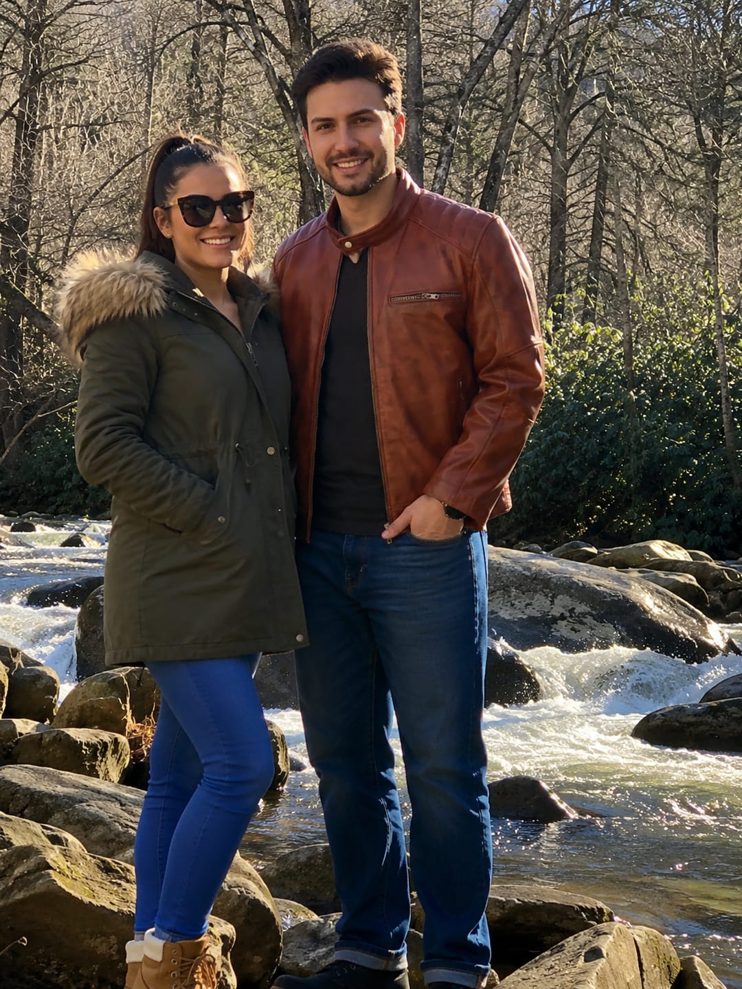 Customer photo review of Zippy Cognac Brown Leather Cafe Racer Jacket For Men
