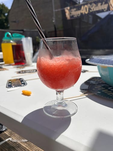 Customer photo review of Strawberry Daiquiri Frozen Cocktail Mix 2L