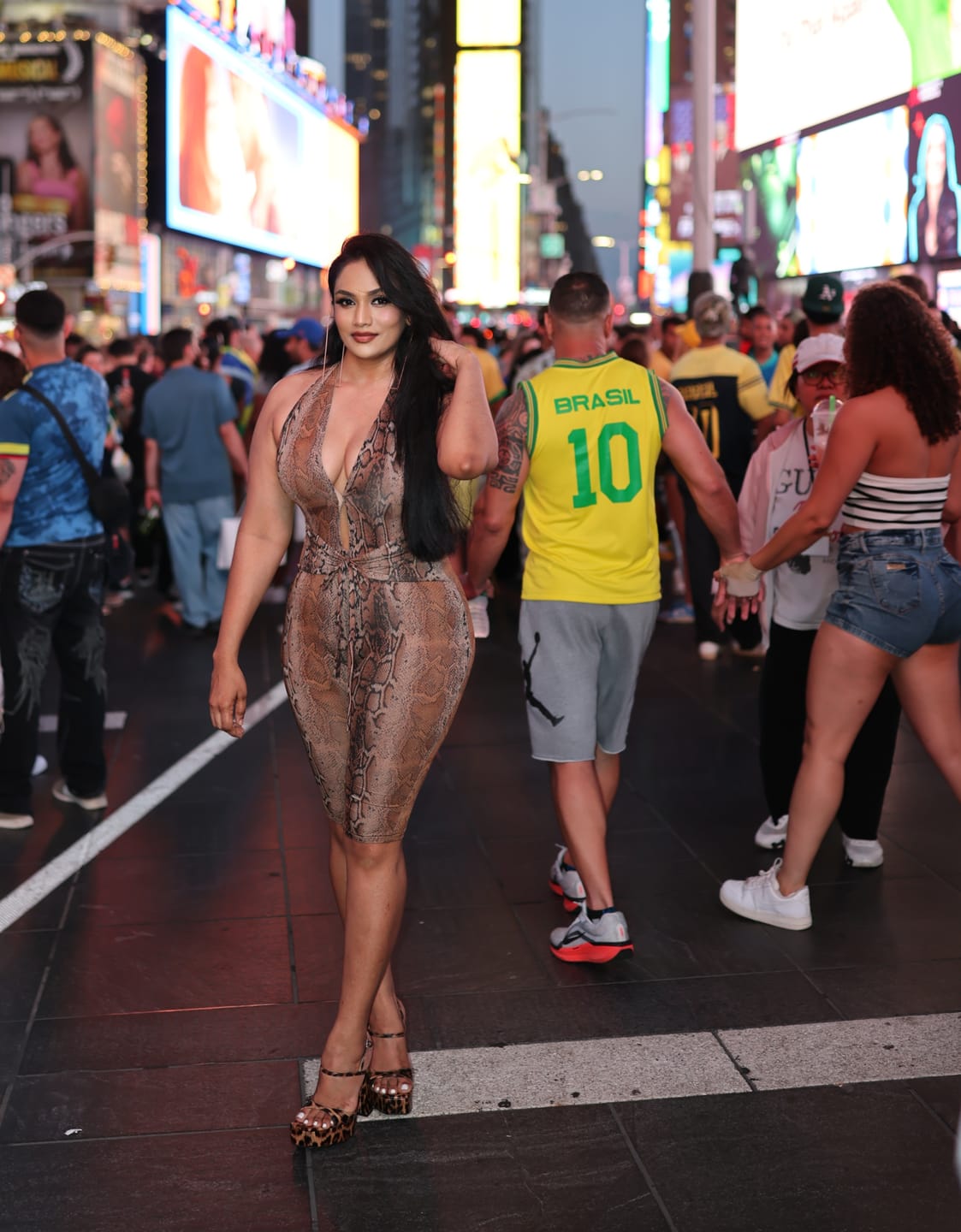 Customer photo review of Blame Me Capri Jumpsuit