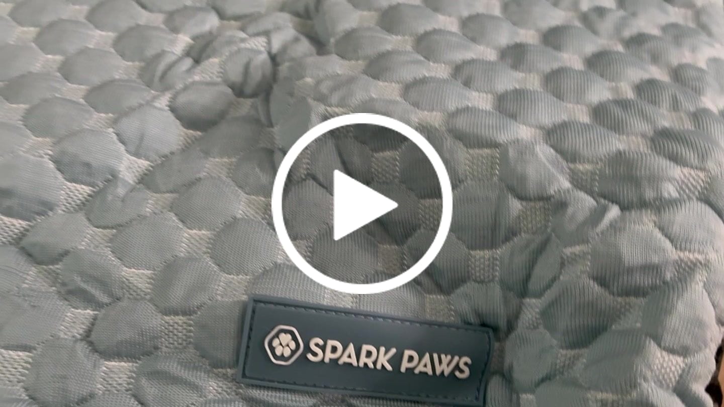 Customer video review of Frostcore™ Cooling Couch Cover Dog Bed - Ash Blue