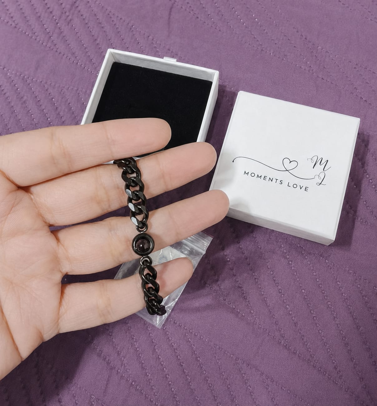 Customer photo review of Brazalete con foto personalizada de proyección